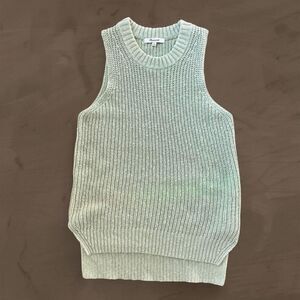 madewell green knit cotton shaker tank vest size XS sleeveless